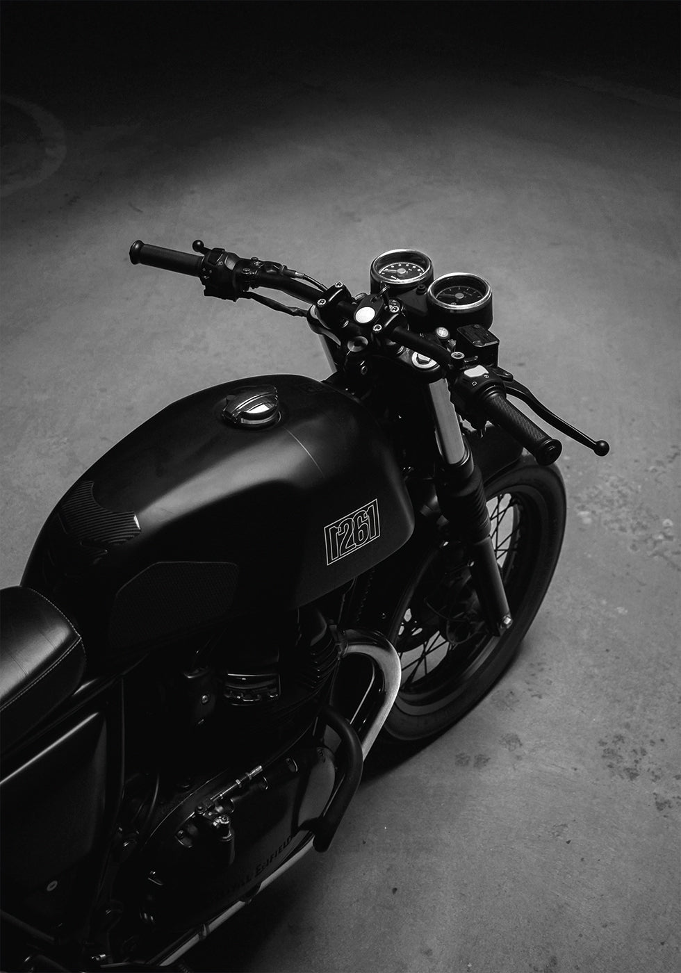 Black Motorcycle Poster