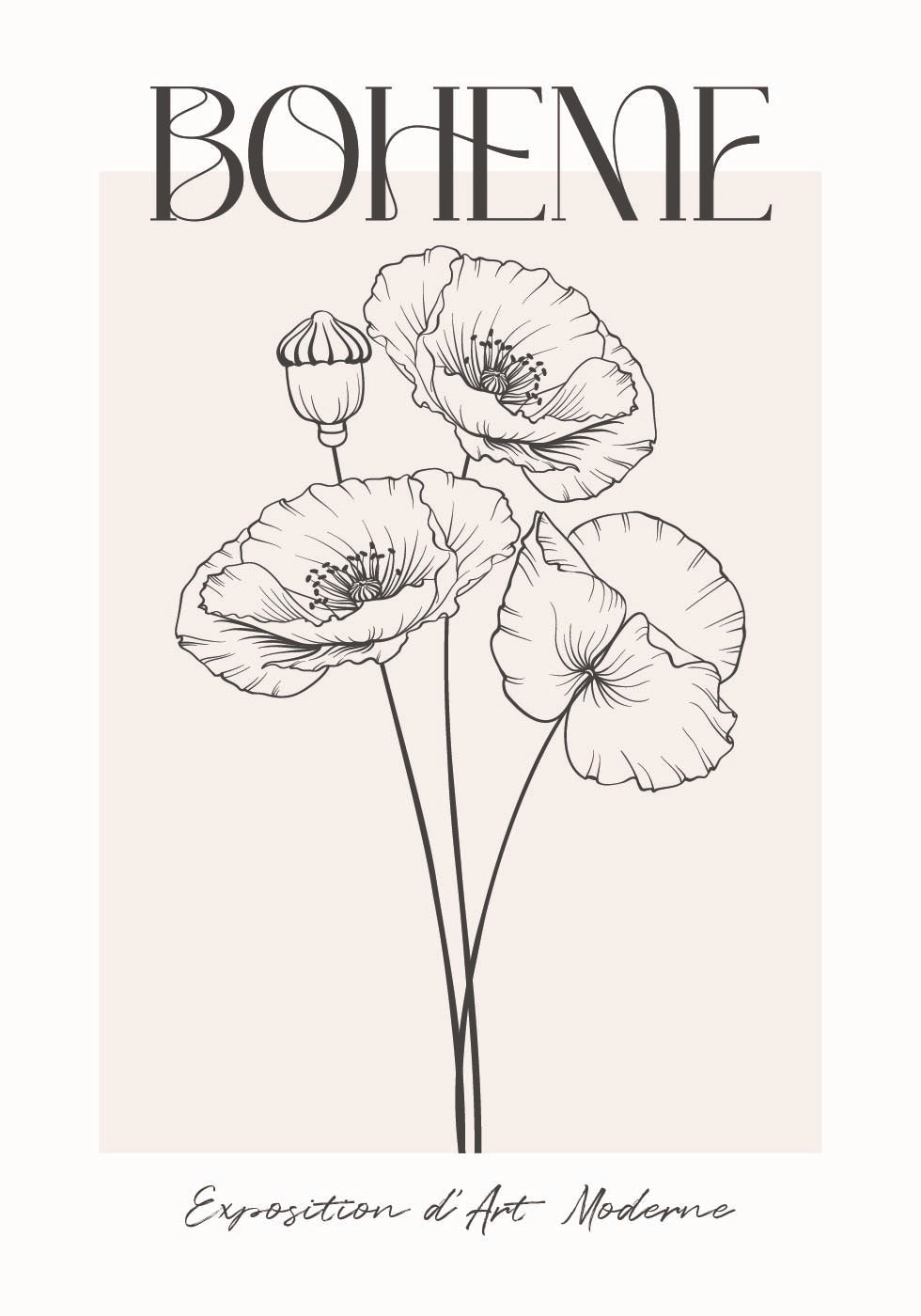 Boheme Poppies Art Poster