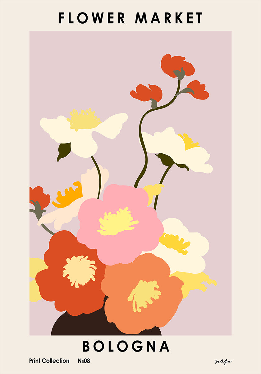 Flower Market. Bologna Poster