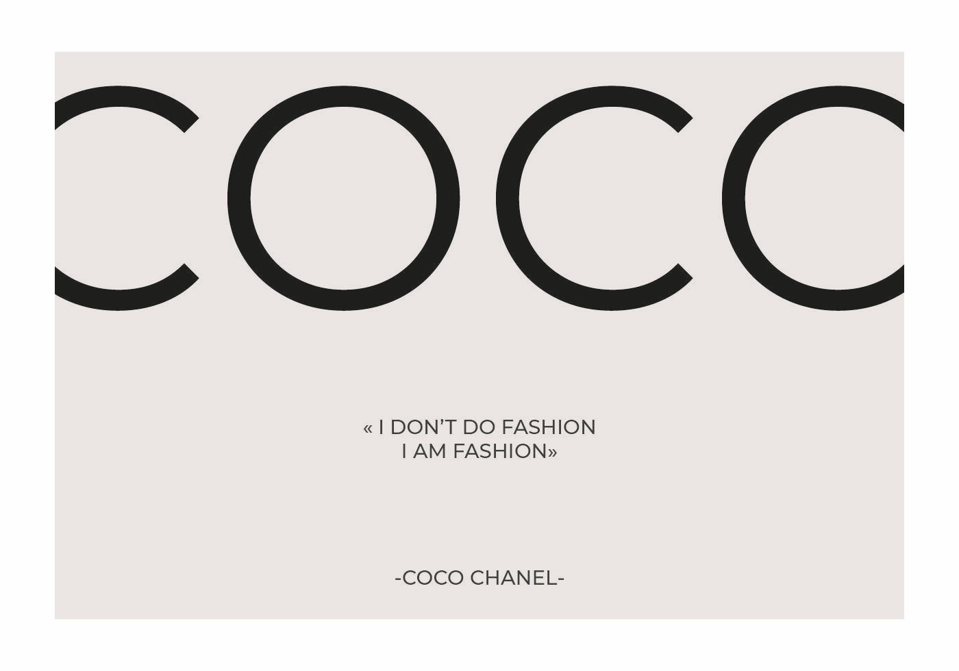 Coco Chanel Quote Poster