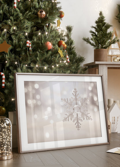 Christmas Snowflake Decoration Poster