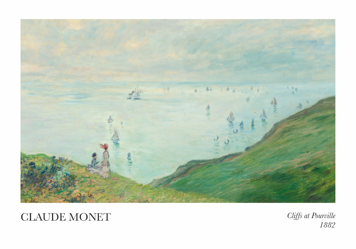 Claude Monet - Cliffs at Pourville Poster