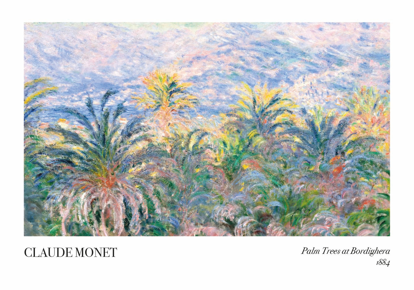 Claude Monet - Palm Trees at Bordighera Poster