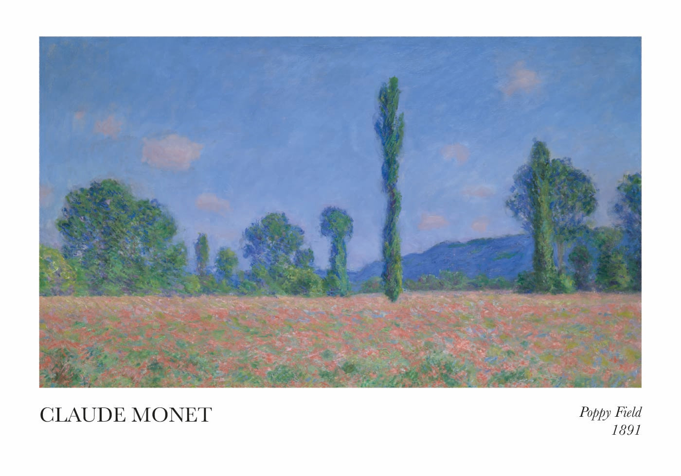 Claude Monet - Poppy Field Poster