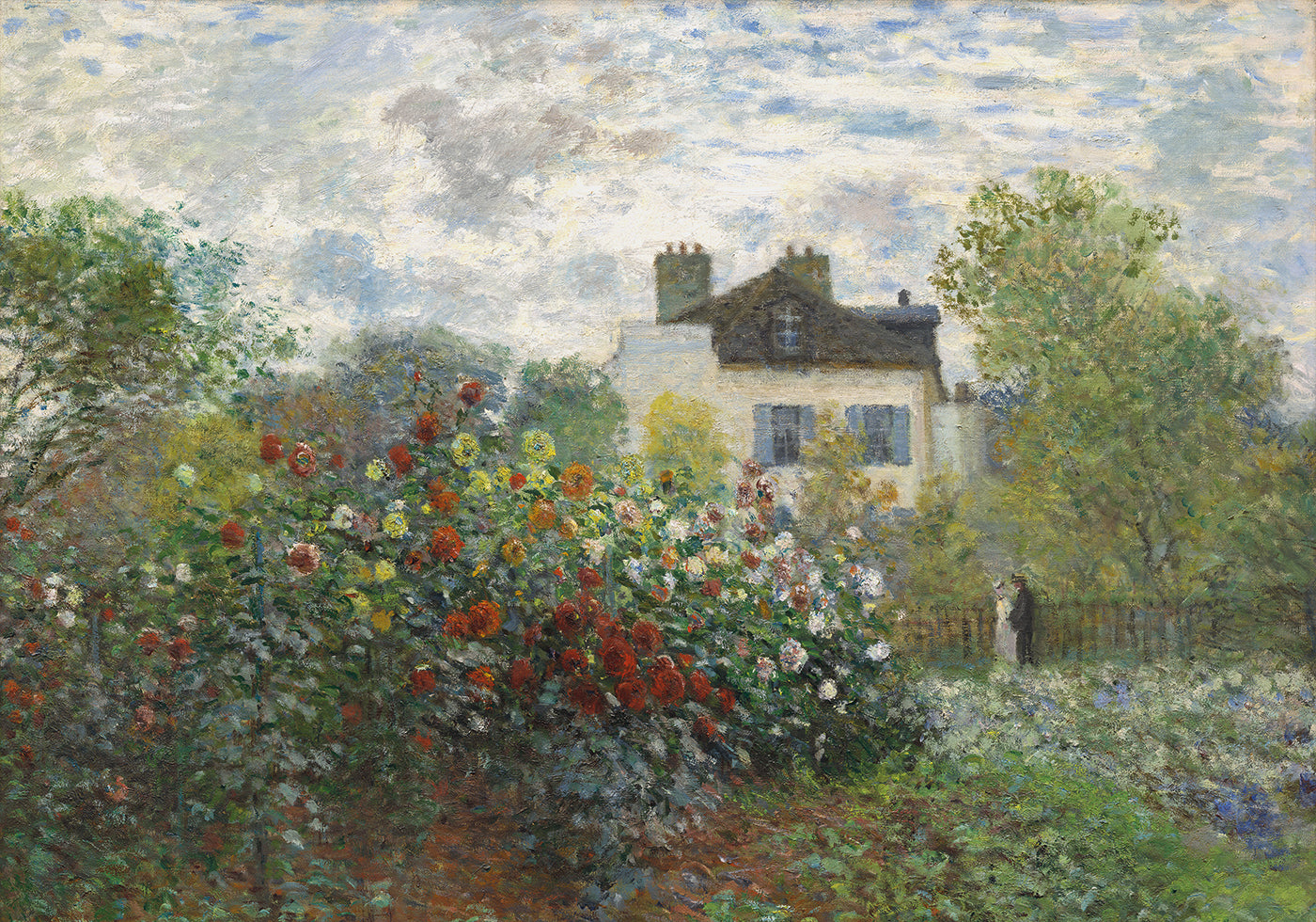 The Artist's Garden in Argenteuil by Claude Monet Poster