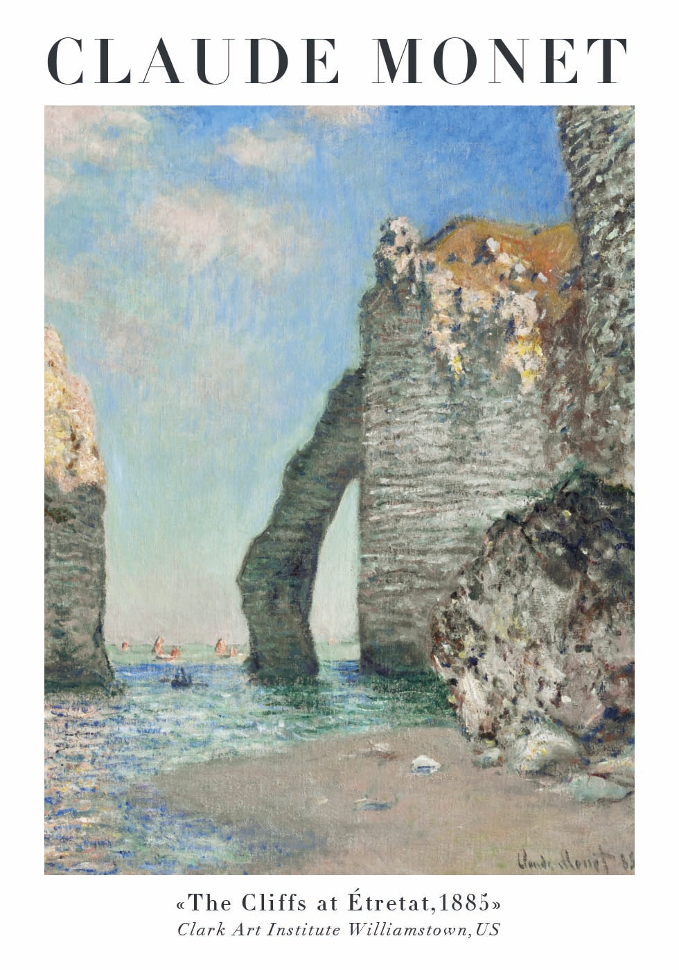 Claude Monet - The Cliffs at Étretat Poster