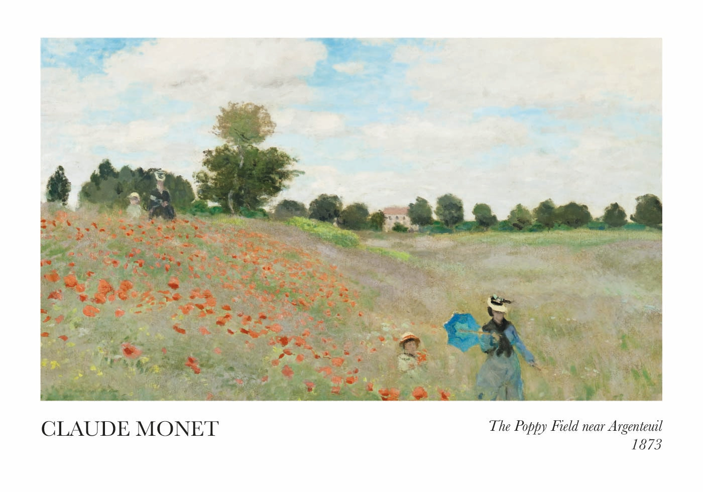 Claude Monet - The Poppy Field Near Argenteuil Poster