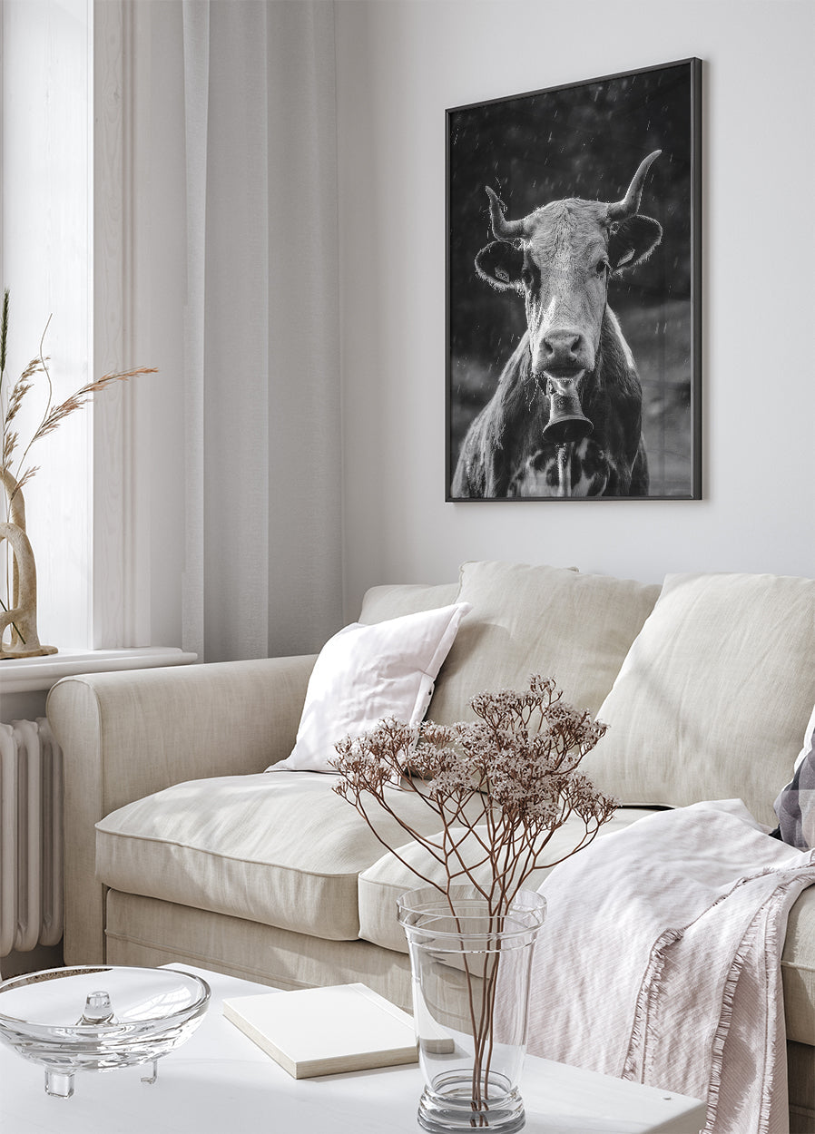 Cow With Bell Poster