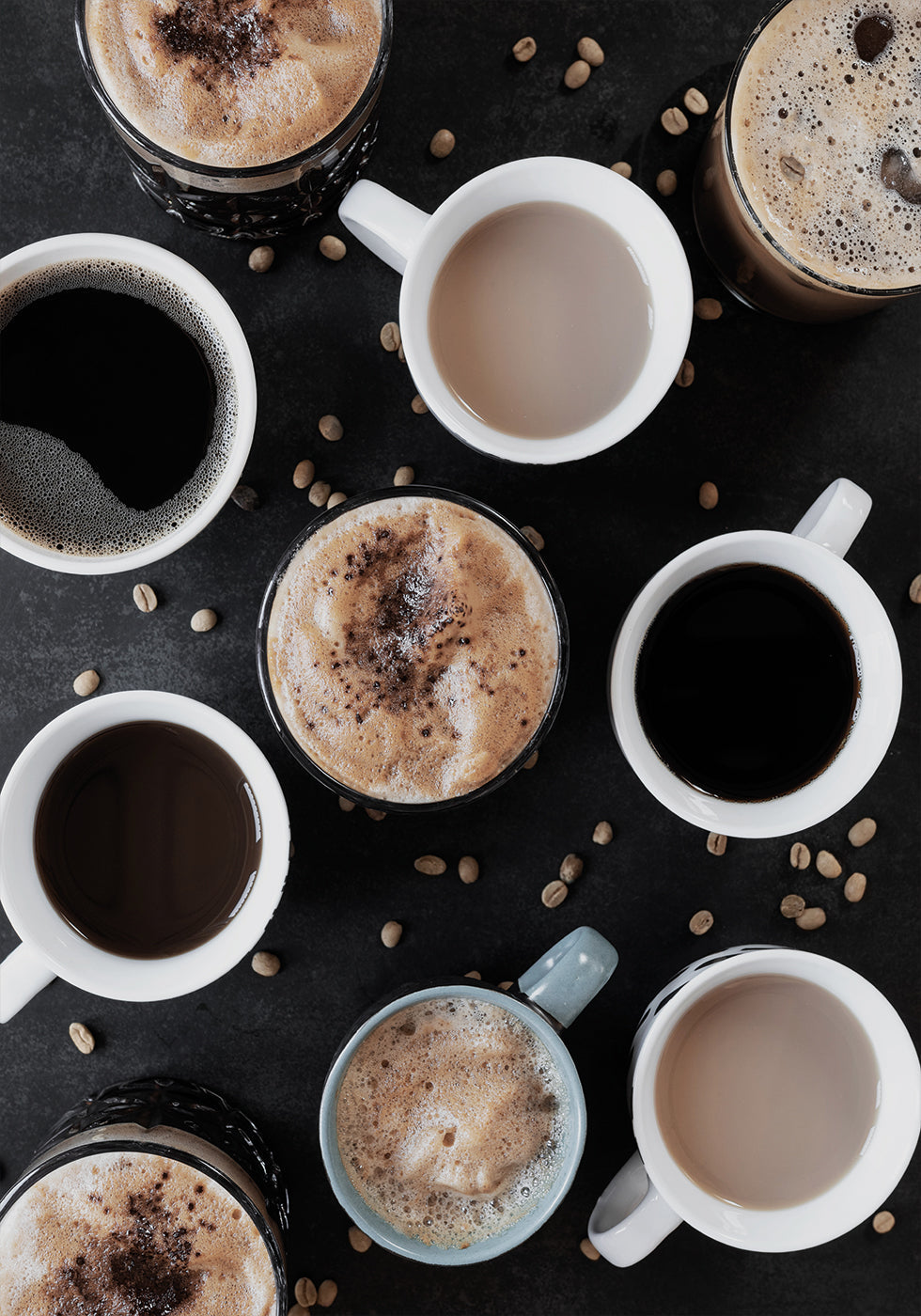 Variety of Coffee Cups Poster