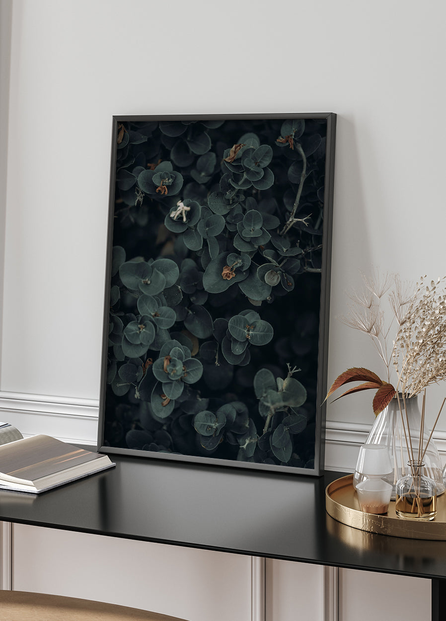 Dark And Green Botanical Poster