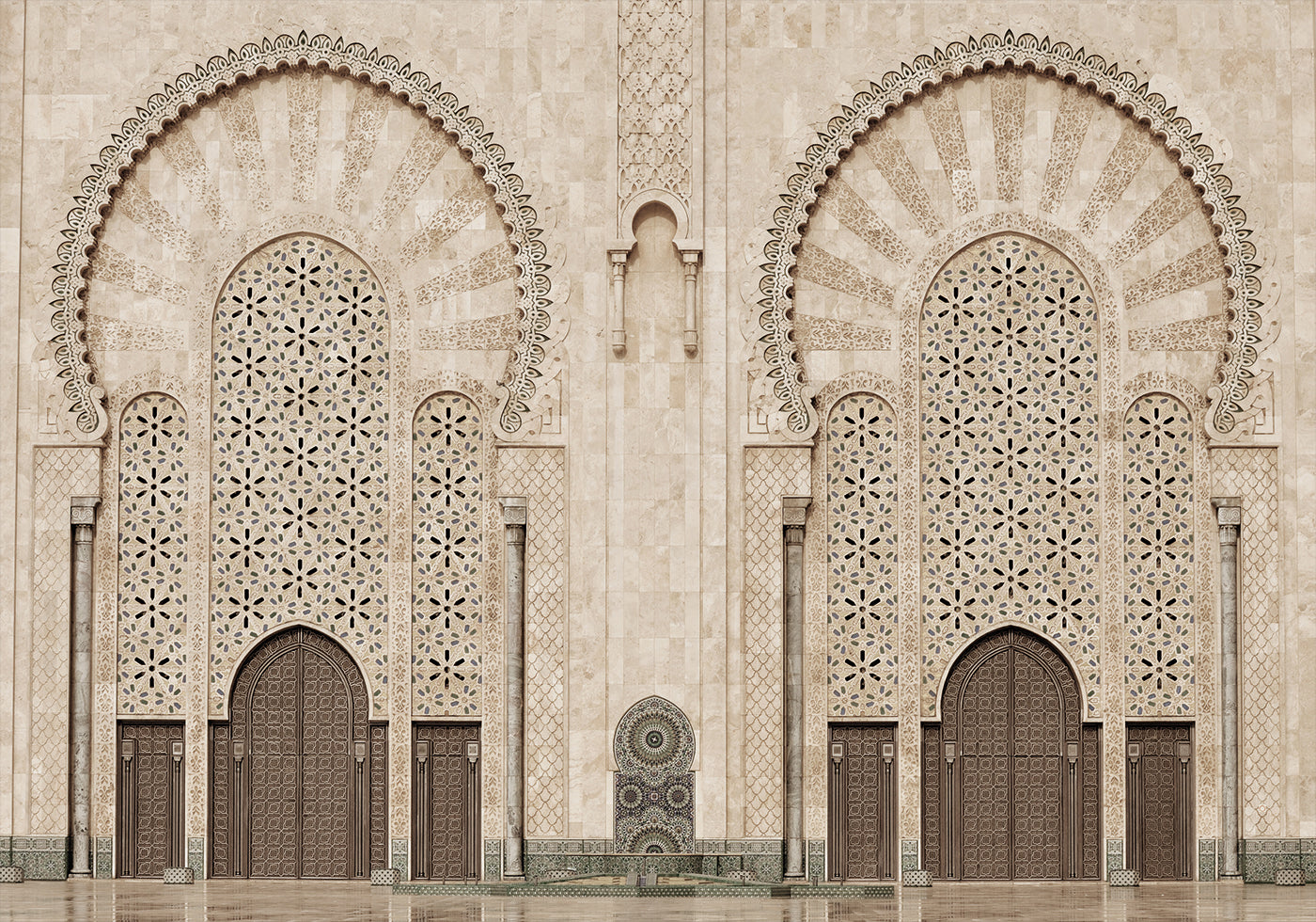 Twin Doors of Hassan II Mosque, Casablanca Poster