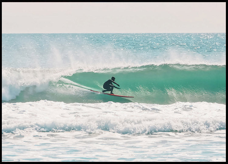 Winter Wave Ride, Surf Vibes Wall Art Poster