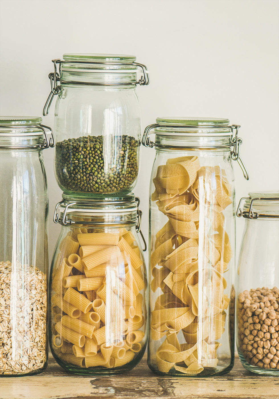 Organized Pantry in Glass Jars Poster