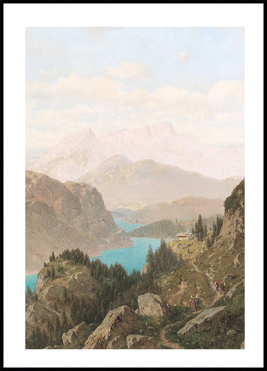 View Of The Königssee And The Untersberg By Josef von Schlögl Poster