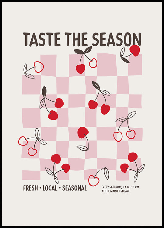 Farmers Market Cherries Poster