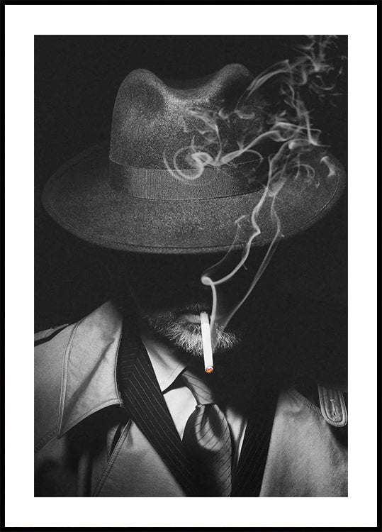 Noir Detective Smoking Poster