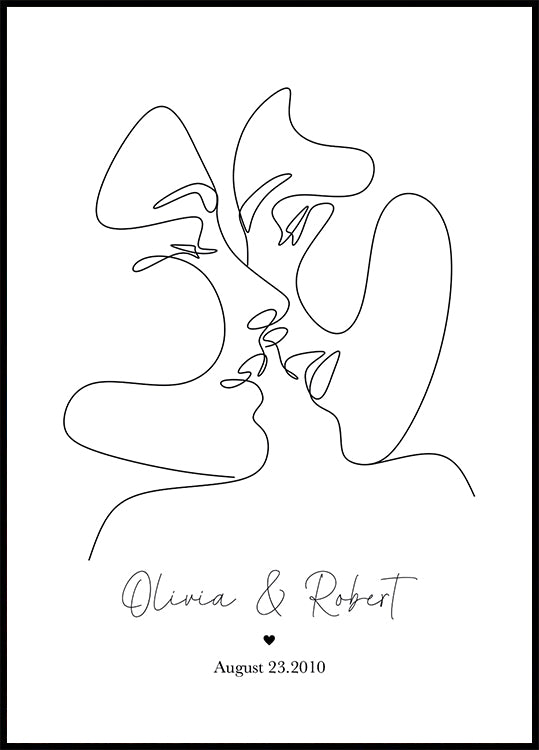 Couple Names Personalized Poster