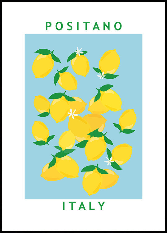 Lemons Flower Market Poster