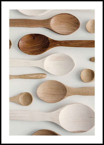 Wooden Spoons Arrangement Poster