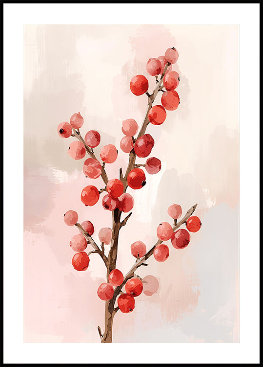 Roter Beerenzweig Poster