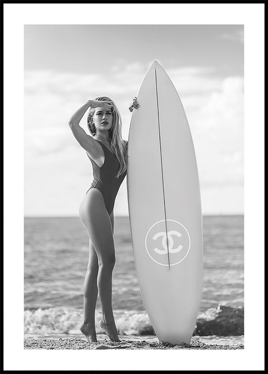 Fashion Surfboard in Style Poster