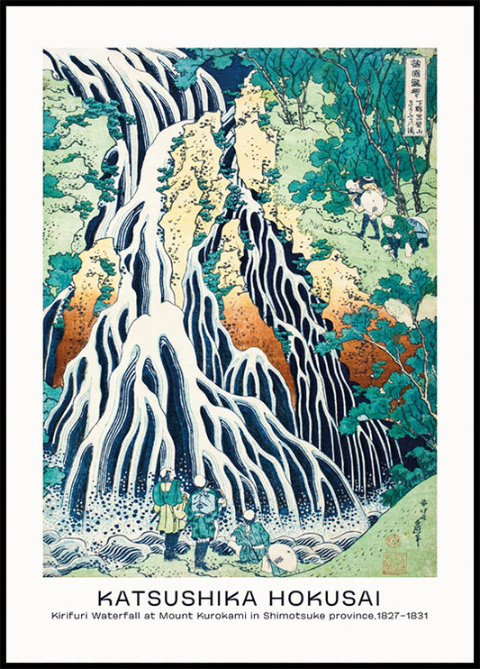 Katsushika Hokusai - Kirifuri Waterfall at Mount Kurokami Poster