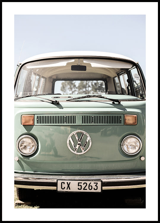 Classic Design In Soft Green Tones Cars Poster