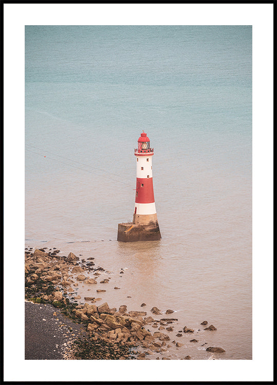 Beachy head lighthouse in England - summer nostalgic travel photography Poster