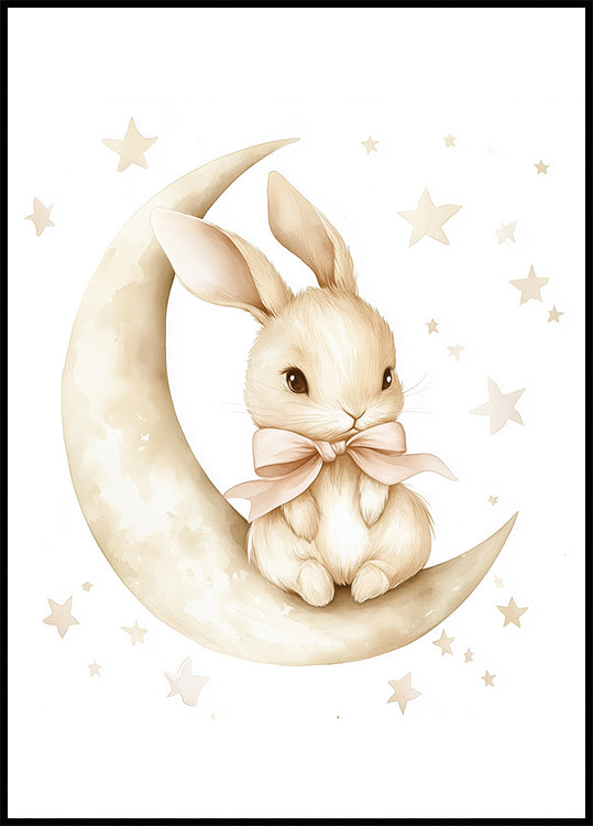 Bunny on the Moon Poster