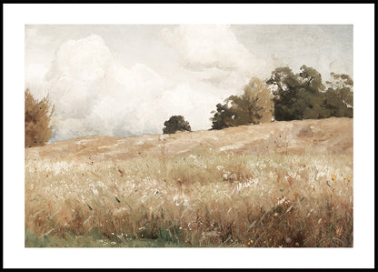 Grain Field, Landscape Study by Gustaf Rydberg Poster