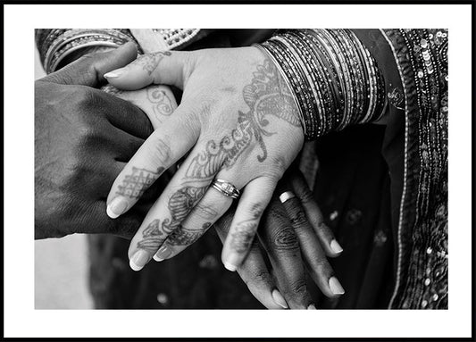 Tattooed Hands Poster