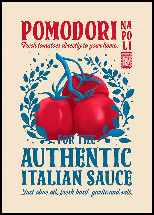 Pomodori Kitchen print  Poster