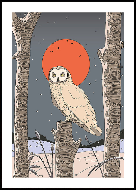 Vintage Owl Poster