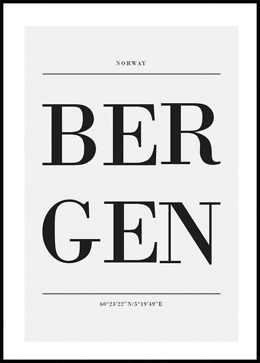 Bergen Poster