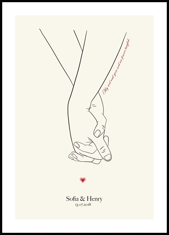 Souls Entwined in Time, Holding Hands Personalized Poster