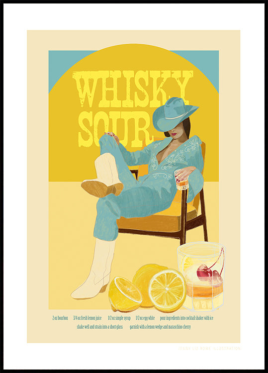 Jlr Cocktails Whisky Sour Poster