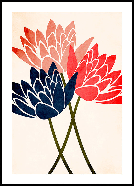 Three Dancing Blossoms