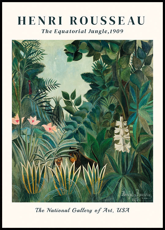 Henri Rousseau - The Equatorial Jungle Poster