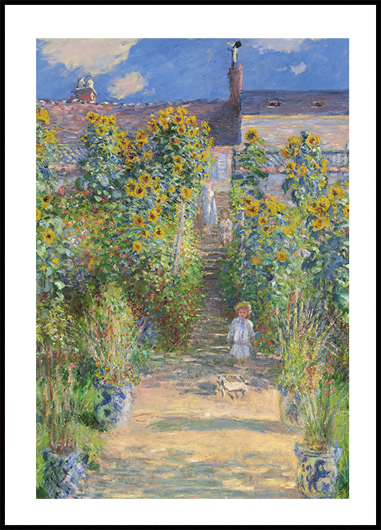 The Artist's Garden at Vétheuil By Claude Poster
