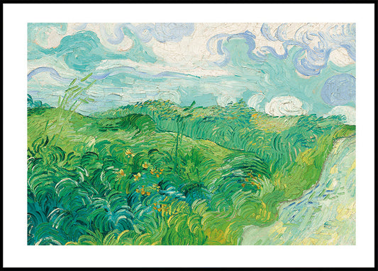 Green Wheat Fields Auvers By Vincent van Gogh Poster