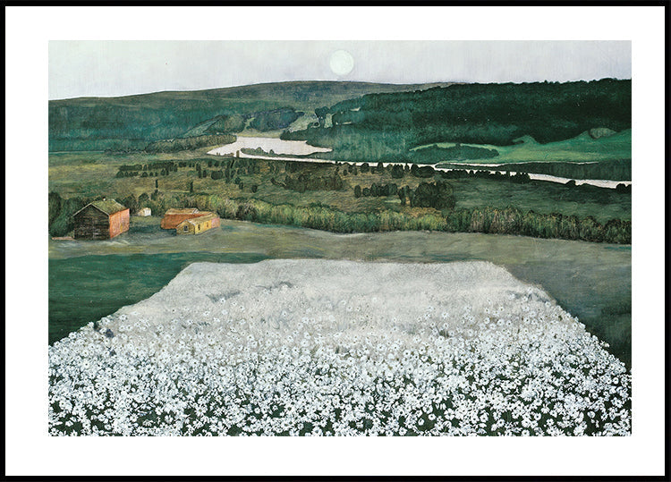 Flower Meadow in the North By Harald Sohlberg Poster