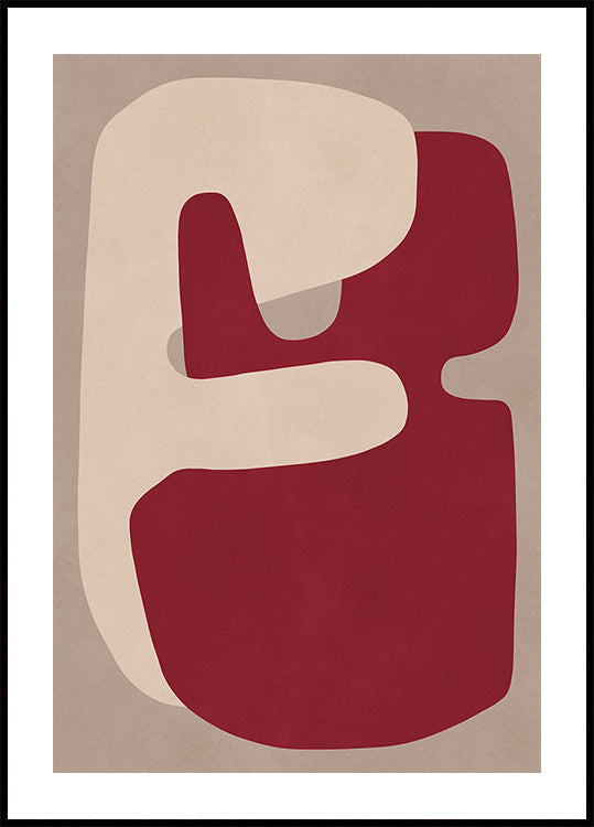 Red geometric shapes Poster