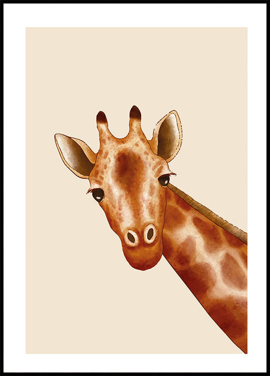 Peekaboo Giraffe Poster