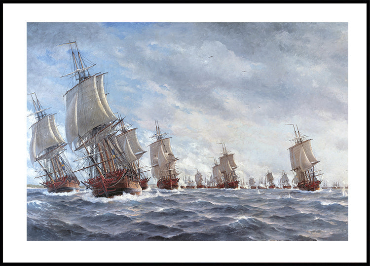 Naval Battle By Jacob Hagg Poster