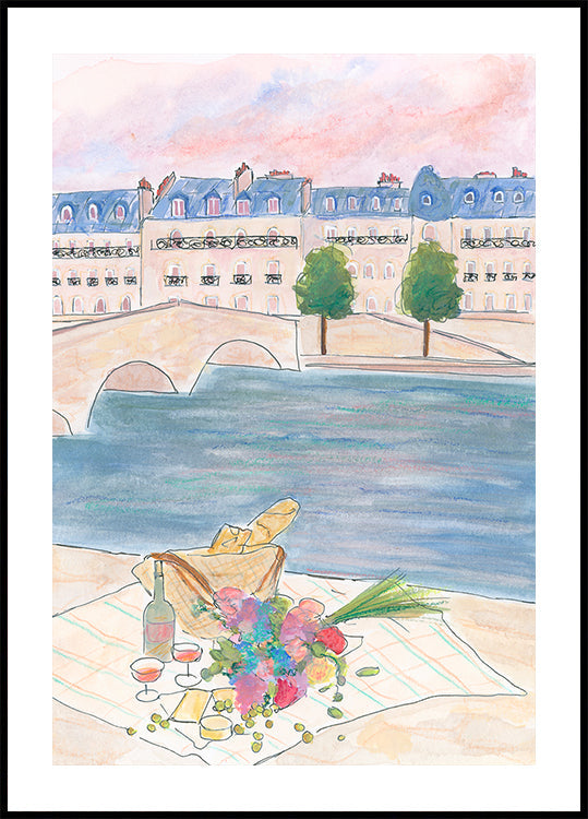 Paris Picnic At the Seine