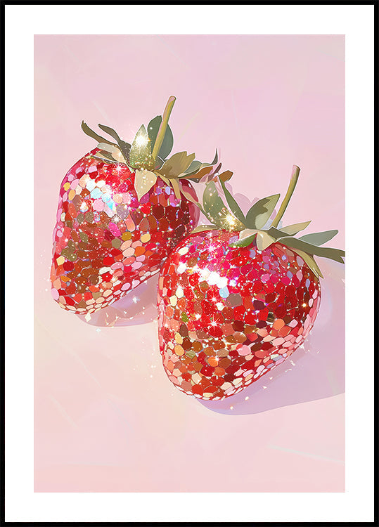 Sparkling Strawberries Poster