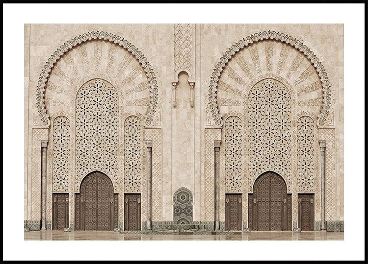 Twin Doors of Hassan II Mosque, Casablanca Poster