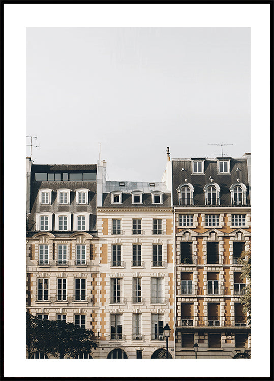 Beautiful Houses in Paris Poster