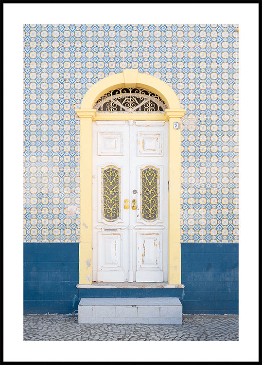 Blue and Yellow Facade Poster