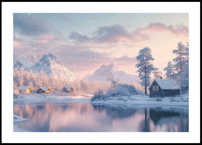 Frosty Morning in the Village Poster